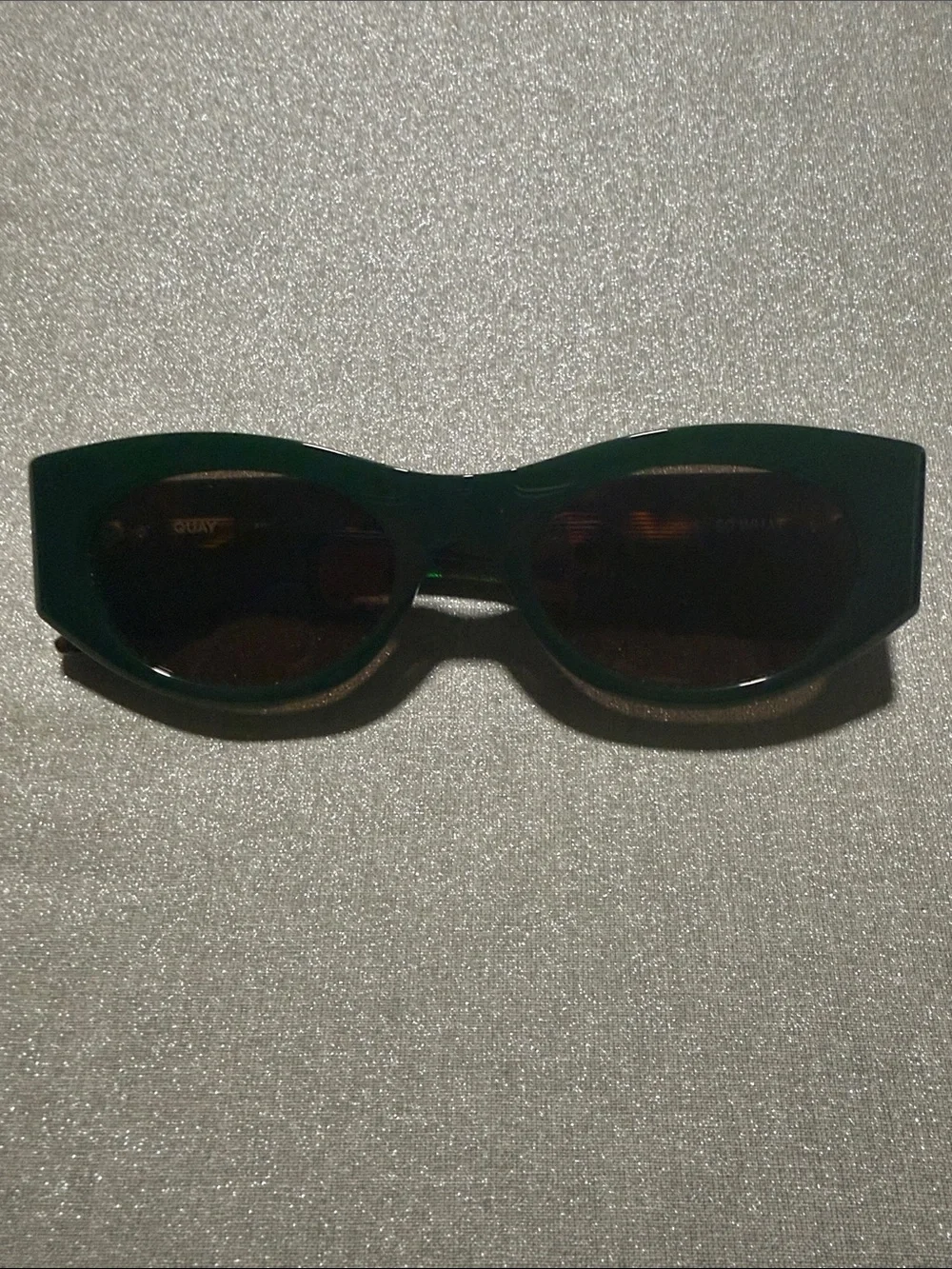 Quay Australia Dark Green Cat-Eye Sunglasses